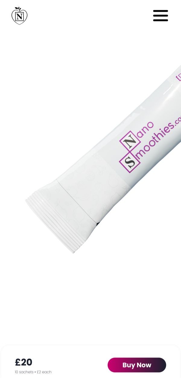 Nanosmoothies homepage animation